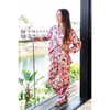 Women's Martinique Banana Leaf Long Sleeve PJ Set, Pink - Pajamas - 3