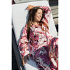 Women's Martinique Banana Leaf Long Sleeve PJ Set, Pink - Pajamas - 4