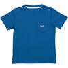 Tucker Crew Neck Pocket Tee With Logo, Boathouse Blue - Tees - 1 - thumbnail