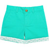 Wyatt Contrast Cuff Buttoned Shorts, Gibbs Hill Green - Shorts - 1 - thumbnail