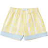Wilkes Contrast Cuff Elasticated Shorts, CBC Stripe - Shorts - 1 - thumbnail