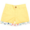 Wyatt Contrast Cuff Buttoned Shorts, Loquat Yellow - Shorts - 1 - thumbnail