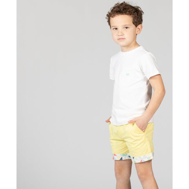 Tucker Crew Neck Pocket Tee With Logo, Rooftop White - Tees - 2