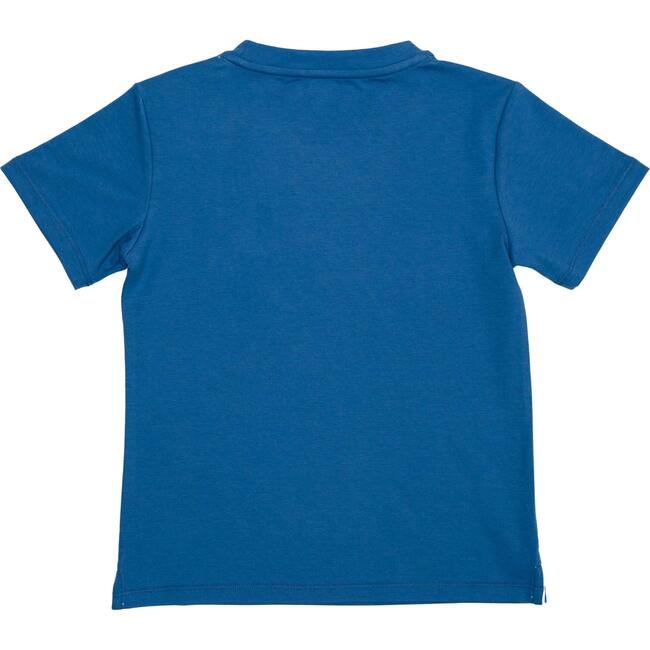 Tucker Crew Neck Pocket Tee With Logo, Boathouse Blue - Tees - 2