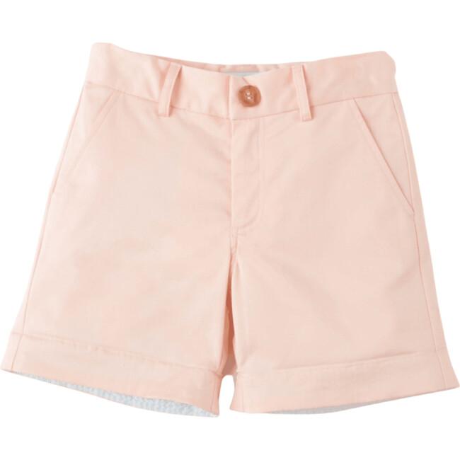 Wyatt Contrast Cuff Buttoned Shorts, Pink Sand - Shorts - 3
