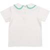 Teddy Peter Pan Shirt, Rooftop White with Golden Isles Green - Shirts - 3