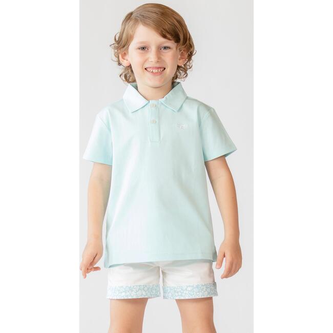 Wyatt Contrast Cuff Buttoned Shorts, Shell White - Shorts - 2