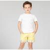 Wyatt Contrast Cuff Buttoned Shorts, Loquat Yellow - Shorts - 2