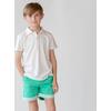 Wyatt Contrast Cuff Buttoned Shorts, Gibbs Hill Green - Shorts - 2