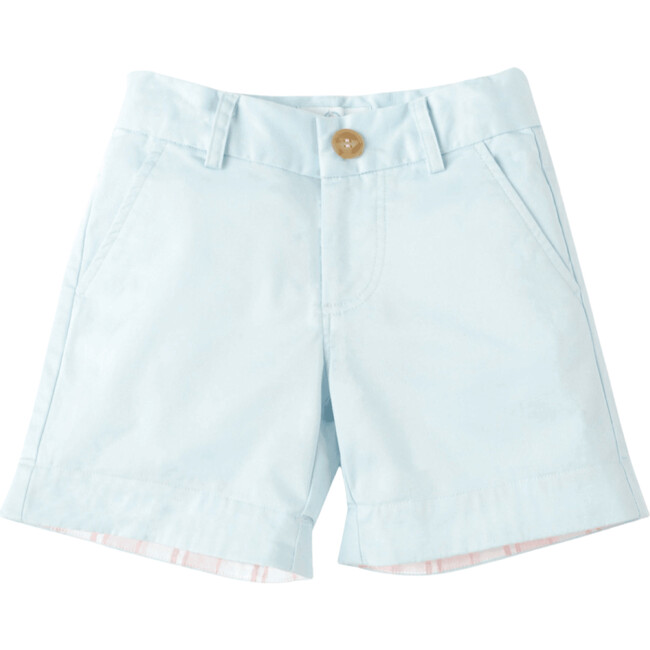 Wyatt Contrast Cuff Buttoned Shorts, Terrace Turquoise - Shorts - 4