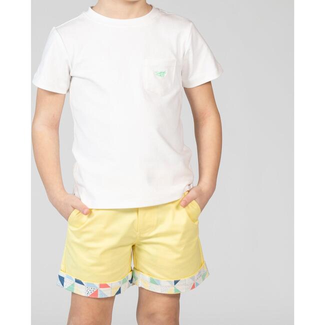 Tucker Crew Neck Pocket Tee With Logo, Rooftop White - Tees - 4
