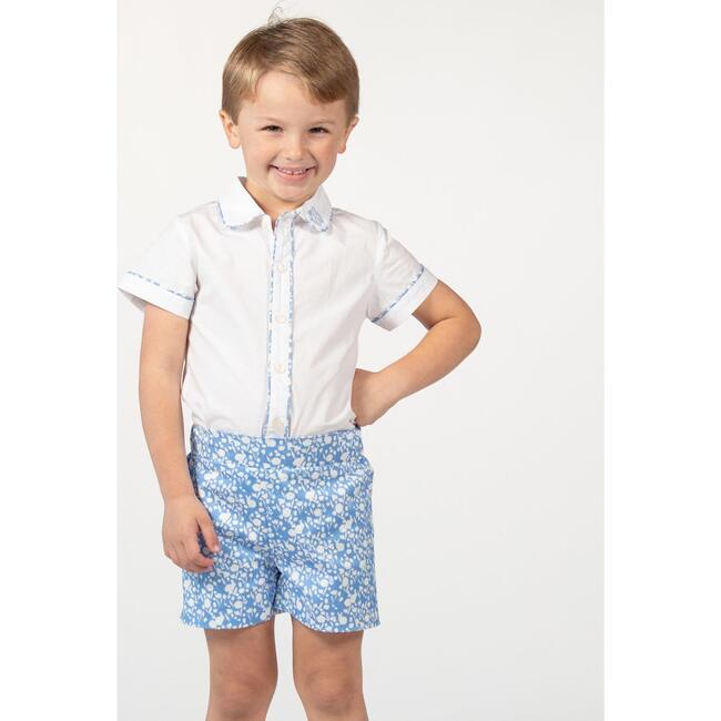 Robert Cotton Tail Classic Formal Shorts, Cambridge Blue - Shorts - 2
