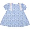 Jane Cotton Tail Pre-Tied Grosgrain Shoulder Bow Dress, Cambridge Blue - Dresses - 1 - thumbnail