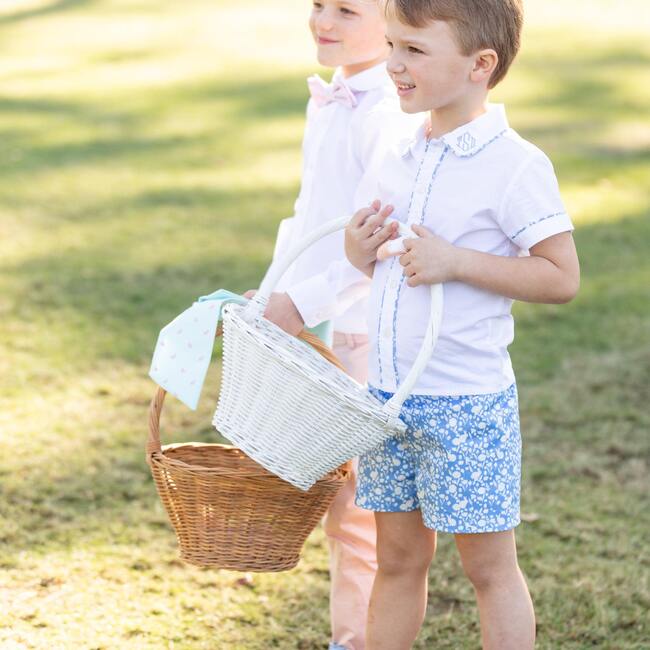 Robert Cotton Tail Classic Formal Shorts, Cambridge Blue - Shorts - 5