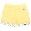 Wyatt Contrast Cuff Buttoned Shorts, Loquat Yellow - Shorts - 6