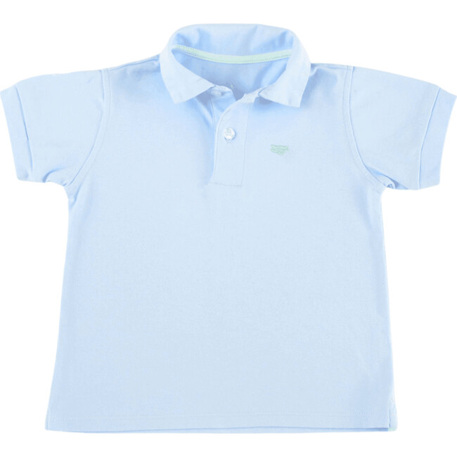 Carter Polo T-Shirt With Logo, Pagent Periwinkle - Polo Shirts - 1