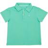 Carter Polo T-Shirt With Logo, Golden Isles Green - Polo Shirts - 1 - thumbnail