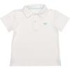 Carter Polo T-Shirt With Logo, Rooftop White - Polo Shirts - 1 - thumbnail