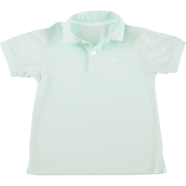 Carter Polo T-Shirt With Logo, Mid Ocean Mint - Polo Shirts - 1
