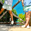 Liam Summer Basic Gingham Shorts, Mid Ocean Mint - Shorts - 2