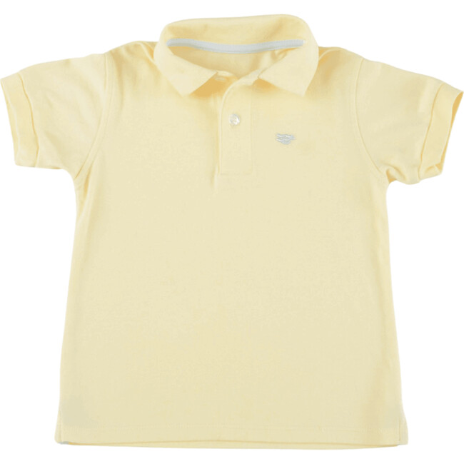 Carter Polo T-Shirt With Logo, Loquat Yellow - Polo Shirts - 1
