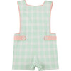 James Henry Button Shoulder Jon Jon, Mid Ocean Mint Gingham - Onesies - 3