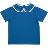 Teddy Peter Pan Shirt, Boathouse Blue - Shirts - 1 - thumbnail