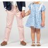 Jane Cotton Tail Pre-Tied Grosgrain Shoulder Bow Dress, Cambridge Blue - Dresses - 4