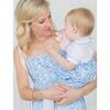 Beau Cotton Tail Peter Pan Collar Short Sleeve Bubble, Cambridge Blue - Onesies - 3