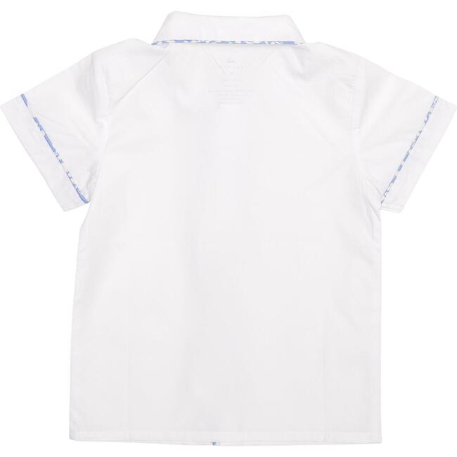 Brendan Cotton Tail Trim Button-Up Shirt, Cambridge White - Shirts - 4
