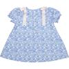 Jane Cotton Tail Pre-Tied Grosgrain Shoulder Bow Dress, Cambridge Blue - Dresses - 7