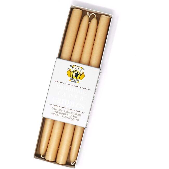 12" Taper Candle  Set, Ivory