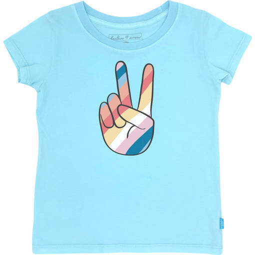 Peace-Out Everyday Tee, Blue And Multicolors