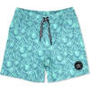Peaks Boardshort, Blue And Green - Swim Trunks - 1 - thumbnail