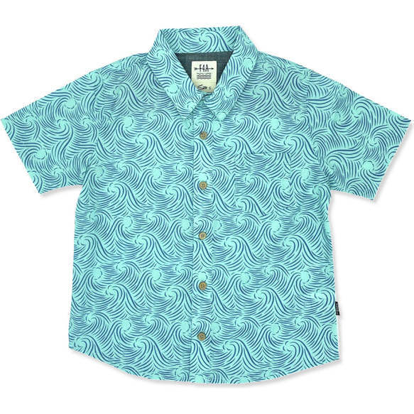 Peaks Button Down, Blue And Green