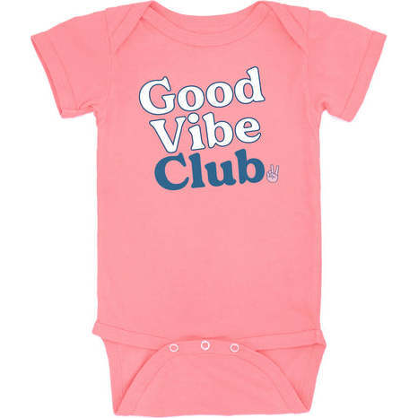 Good Vibes Club One-Piece, Pink And Multicolors