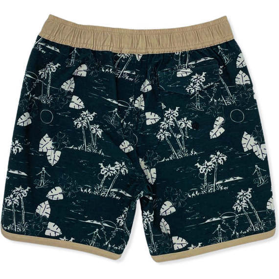 Islander Boardshort, Black And Multicolors - Swim Trunks - 2