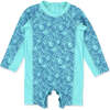 Shorebreak Long Sleeve Surf Suit, Blue And Green - Rash Guards - 1 - thumbnail