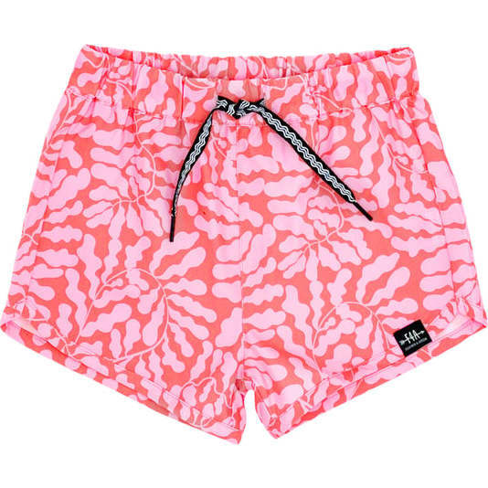 Castaway Swim Short, Pink And Multicolors