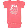 Beach Life One-Piece, Pink And White - Onesies - 1 - thumbnail