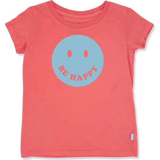 Be Happy Everyday Tee, Pink - T-Shirts - 1