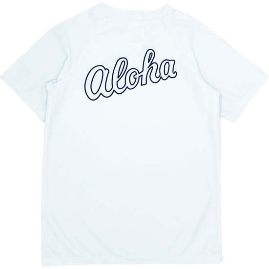 Aloha Short Sleeve Rash Top, White - T-Shirts - 2