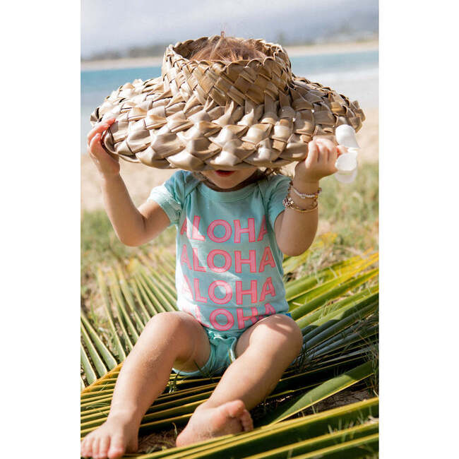 Aloha All Day One-Piece, Mint And Pink - Onesies - 2