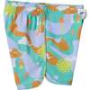 Sunshine Vintage-Inspired Swirly Space Boardshorts, Honey - Swim Trunks - 2