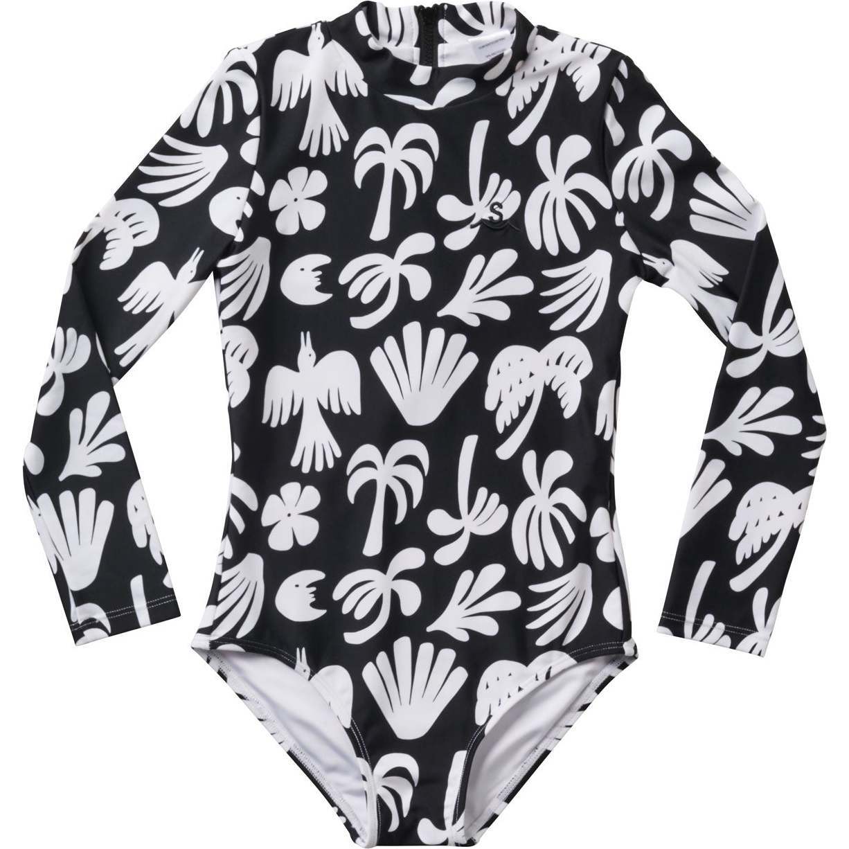 Seaesta Surf X Ty Williams Long Sleeve Swimsuit, Charcoal - One Pieces - 1