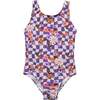 Sunny Days Checks Swimsuit, Daisy - One Pieces - 1 - thumbnail