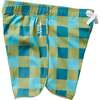 Seaside Vintage-Inspired Gingham Boardshorts, Sea Moss - Swim Trunks - 2