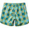 Seaside Vintage-Inspired Gingham Boardshorts, Sea Moss - Swim Trunks - 3