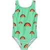 Sea Arches Scoop Neck Swimsuit, Honeydew - One Pieces - 1 - thumbnail