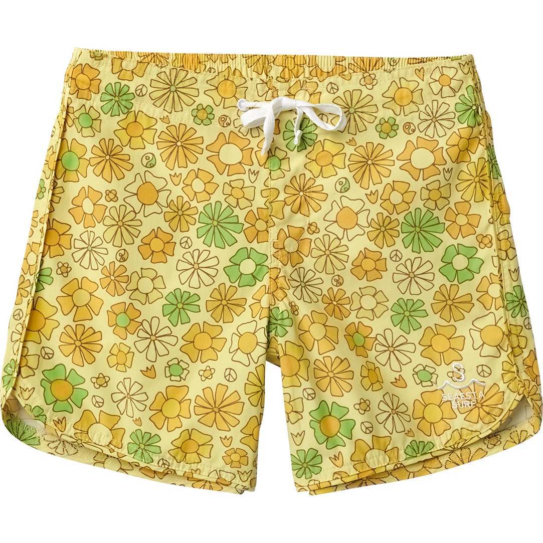 Seaesta Surf X Surfy Birdy Retro Daydream Boardshorts, Chartreuse - Swim Trunks - 1